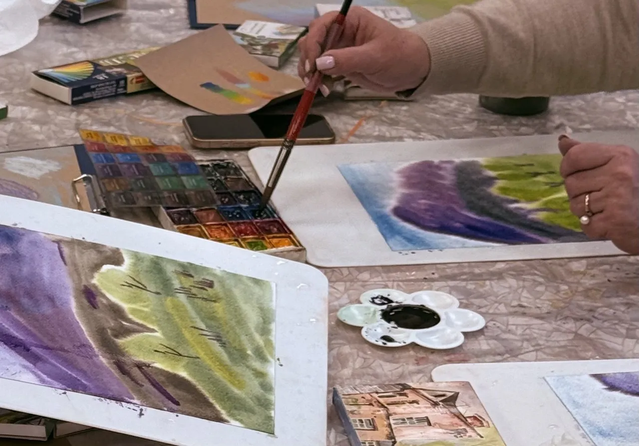 Мастер-класс для взрослых и детей «Акварель по-сырому. Пейзаж в духе Куинджи»